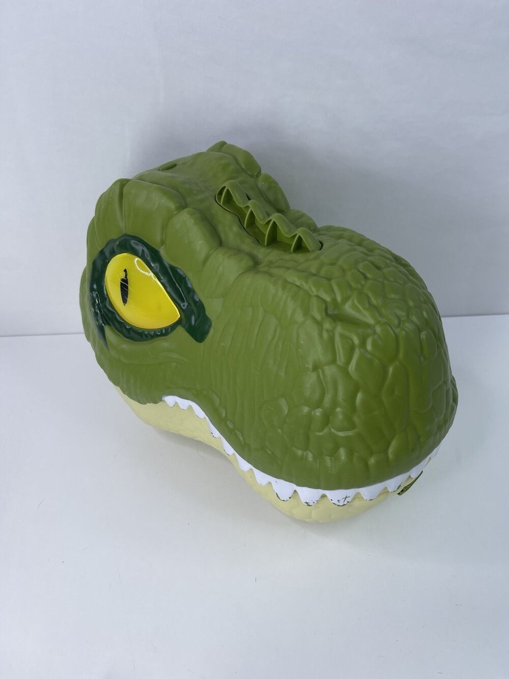 Green T-Rex Dinosaur Head Toy Car Storage Carrying Case Transporter Rolling Case